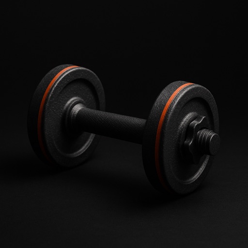 Dumbbell with orange end bands